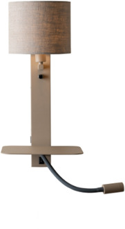 it's about RoMi Wandlamp Florence+leeslamp zand/kap 1815 linnen donker Creme