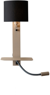 it's about RoMi Wandlamp Florence+leeslamp zand/kap 1815 zwart