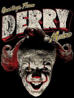 IT - Welcome To Derry Greetings From Derry Unisex T-Shirt - Black - S Zwart