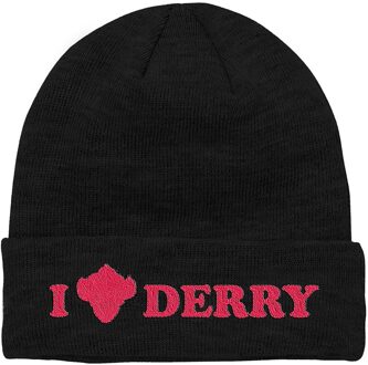 IT - Welcome To Derry I Heart Derry Embroidered Beanie - Black