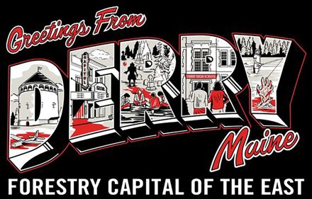 IT - Welcome To Derry Postcard Unisex T-Shirt - Black - 5XL Zwart