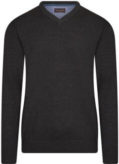 Italia - Heren Sweaters Pullover Charcoal - Grijs - Maat M