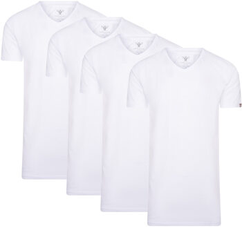 Italia - Heren Tee SS 4-Pack T-shirts - Wit - Maat L