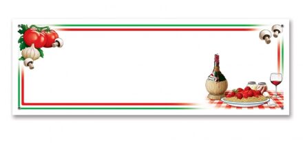 Italiaans etentje banner 152 cm
