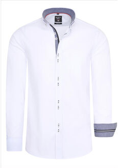 Italiaans heren overhemd - 11025 Wit - L