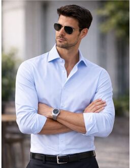 Italiaans semi-spread overhemd Lago di Como | Elegant & comfortabel Blauw - 43