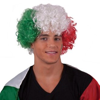 Italiaanse Afropruik - Verkleedpruik