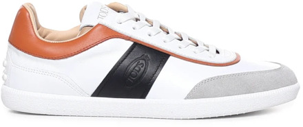 Italiaanse Leren Sneakers Tod's , White , Heren - 41 Eu,40 Eu,40 1/2 EU