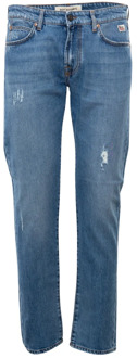 Italiaanse Slim-Fit Denim Jeans Roy Roger's , Blue , Heren - W30,W29,W38,W33,W32,W35