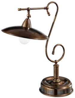 Italiaanse tafellamp Taverna Wit, messing