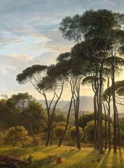 Italian Landscape With Umbrella Pines Vlies Fotobehang 192x260cm 4-banen