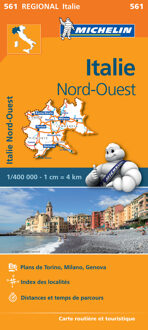 Italie Nord-Ouest 11561 carte 'regional' Michelin kaart