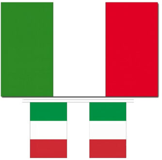 Italie vlaggen versiering set binnen/buiten 3-delig
