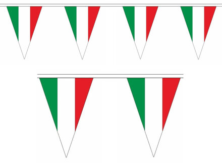 Italie vlaggetjes slinger - 5 meter - Landen thema feestartikelen/versieringen - puntvlaggen
