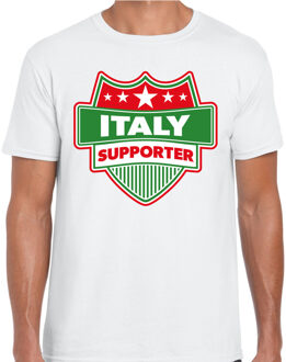 Italy supporter schild t-shirt wit voor heren - Italie landen t-shirt / kleding - EK / WK / Olympische spelen outfit 2XL