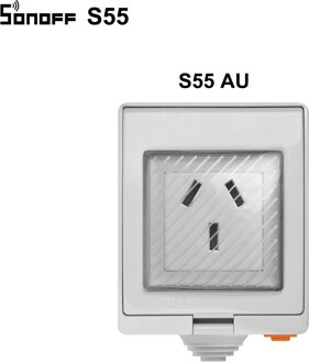 Itead Sonoff S55 Wifi Smart Waterdichte Socket Schakelaar IP55 Uk/Au/Us/Fr/De/Za wifi Stopcontact Met Timer Afstandsbediening Werkt Met Alexa SONOFF S55 AU