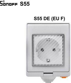 Itead Sonoff S55 Wifi Smart Waterdichte Socket Schakelaar IP55 Uk/Au/Us/Fr/De/Za wifi Stopcontact Met Timer Afstandsbediening Werkt Met Alexa SONOFF S55 DE