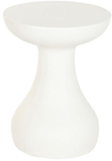 Item Int. Bijzettafel - wit - kunststeen - 40 x 51 cm - rond - zijtafel