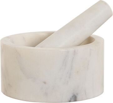ITEM Vijzel met stamper - wit - marmer - rond - mortier