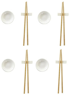 Items 12-delige sushi serveer set aardewerk voor 4 personen