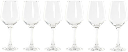 Items 6x Stuks witte wijn glazen 320 ml van glas