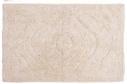 Items Badmat - gebroken wit - zacht microfiber - 80 x 50 cm