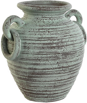 Items Bloemenvaas Antique Atlantis - oud verweerd groen - porselein - D44 x H45 cm