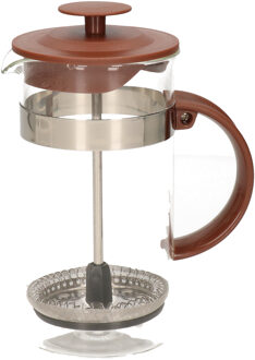 Items Cafetiere French Press koffiezetter bamboe 350 ml - Cafetiere Transparant