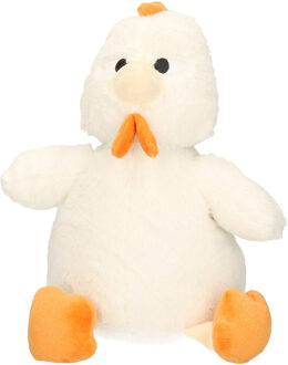 Items Deurstopper - 1 kilo gewicht - Kippen dieren thema - wit - 22 x 25 cm