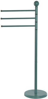 Items Handdoeken ophangrek badkamer - metaal - L43 x b22 x H90 cm - blauw