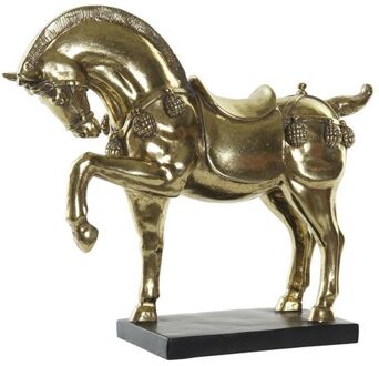 Items Home decoratie dieren beeldje - Paard - 24 x 25 cm - voor binnen - goud kleur - Beeldjes Goudkleurig