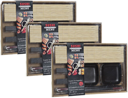 Items Keramieken sushi serveerset voor 6 personen 7-delig