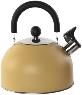 Items Kitchen Theepot Matcha - oker geel - inox - 2500 ml - fluitketel - Theepotten