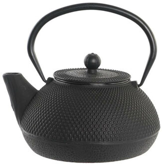 Items Kitchen Theepot Oriental - gietijzer - 1300 ml - antiek zwart - Theepotten