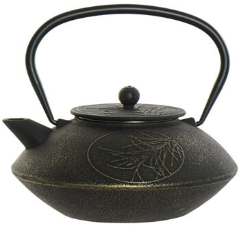 Items Kitchen Theepot Oriental - gietijzer - 850 ml - antiek zwart - Theepotten