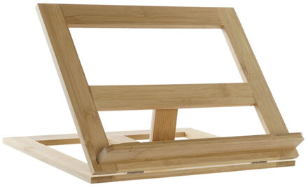 Items Kookboekstandaard/houder - Bamboe - lichtbruin - opvouwbaar - 33 x 28 x 20 cm