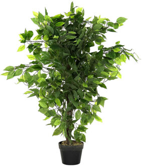 Items Kunstplant Ficus in bloempot - Groen - 50 x 90 cm