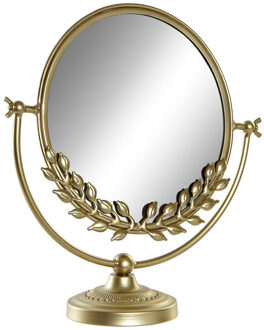 Items Make-up spiegel model Rome - 1-zijdig - op stevige voet - metallic goud - 33 x 35 cm - Neo klassiek