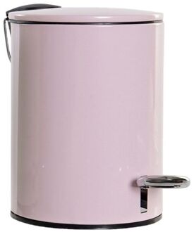 Items Metalen vuilnisbak/pedaalemmer roze 3 liter 23 cm - Pedaalemmers