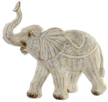 Items Olifant dierenbeeld - beige - polyresin - 27 x 12 x 24,5 cm - home decoratie - Beeldjes