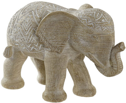 Items Olifant dierenbeeld - beige - polyresin - 28 x 13,5 x 18,5 cm - home decoratie - Beeldjes