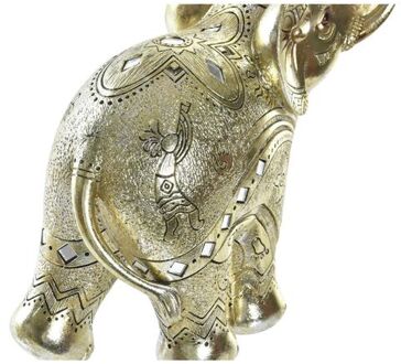 Items Olifant dierenbeeld - goud - polyresin - 24 x 10 x 24 cm - home decoratie - Beeldjes Goudkleurig