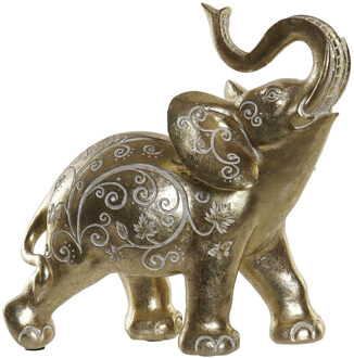 Items Olifant dierenbeeld - goud - polyresin - 25 x 11 x 25 cm - home decoratie - Beeldjes Goudkleurig