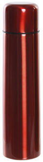 Items RVS thermosfles/isoleerfles rood met drukdop 920 ml