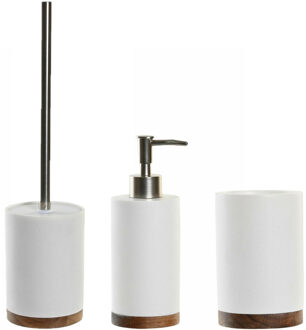 Items Toiletborstel met houder 41 cm en zeeppompje 300 ml keramiek/metaal