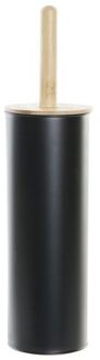 Items Toiletborstel zwart met houder van metaal 38 cm - Toiletborstels