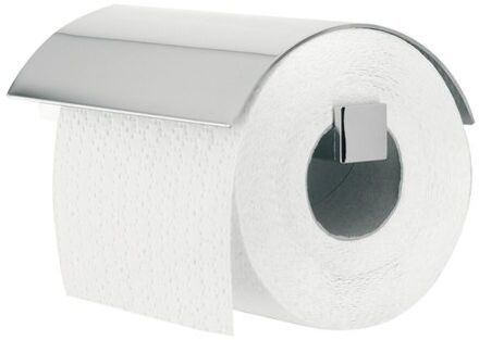 Items Toiletrolhouder met klep Chroom 17.1x5.2x13.2cm