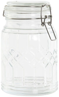 Items Voorraadpot/weckpot 710 ml glas met metalen beugelsluiting - Weckpotten Transparant