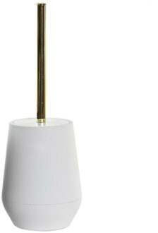 Items WC/Toiletborstel in houder wit polystone 35 x 12 cm