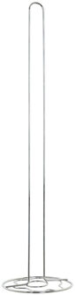 Items Wc/toiletrol houder staand zilver met bloemetjespatroon 55 cm - Toiletrolhouders Zilverkleurig